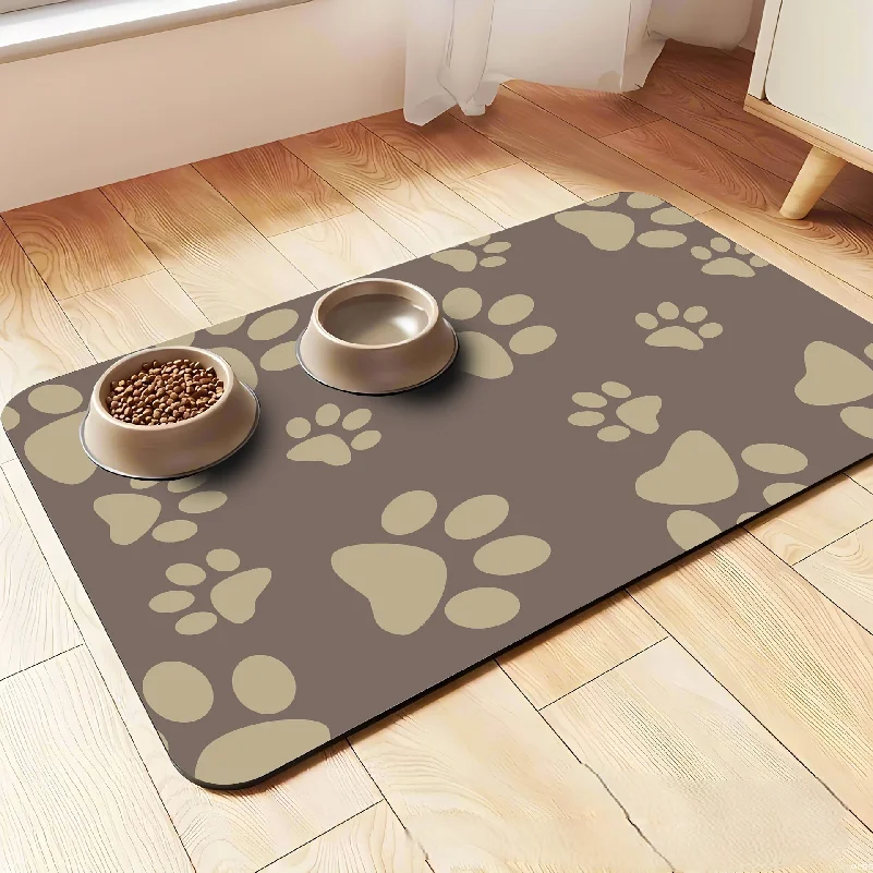 

Summer Cartoon Pet Floor Mats Non-Slip Water Absorption Wear-Resistant Leakage Easy To Clean Dog Food Mats Cat Food Mats