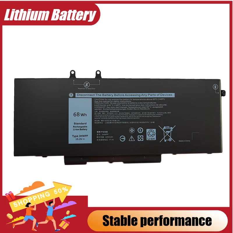 

Brand New Replacement Laptop Battery 15.2V 4250mAh 4GVMP For Dell Latitude 5400 5410 5500 5510 Precision 3540 3550