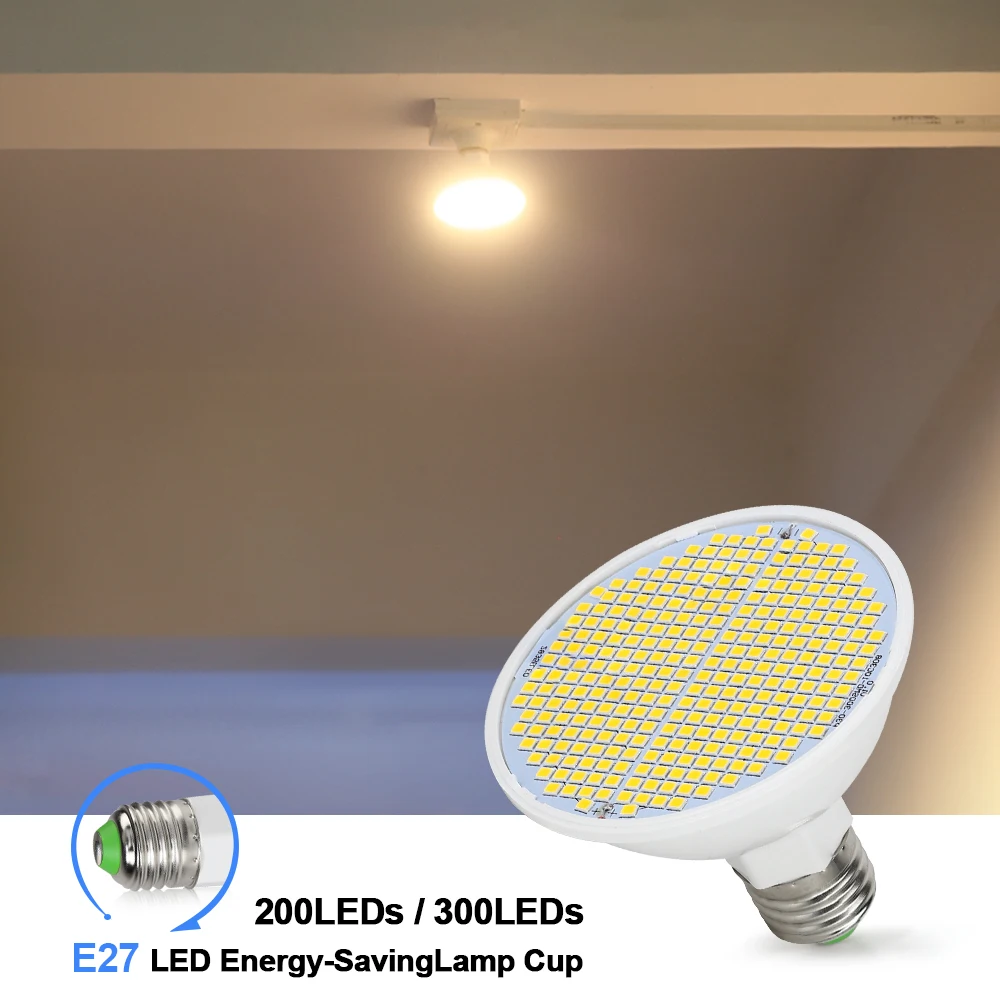 AC 220V 110V 200/300 LEDs Spotlight Bulbs E27 2835 LED Chip Lamp LED Light Bulbs Bombillas Lampada LED Spot Plant Lights Indoor