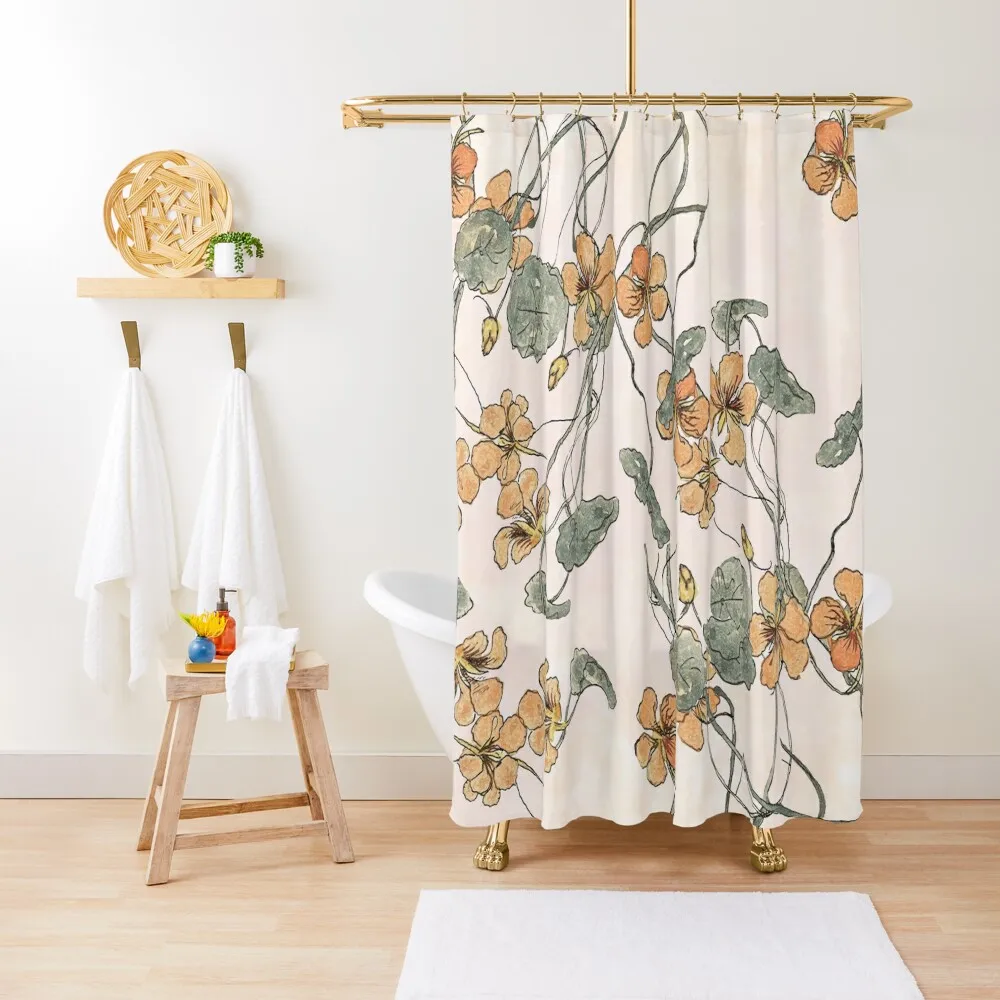 

Winding - floral watercolour Shower Curtain Bathroom Showers Curtain Shower