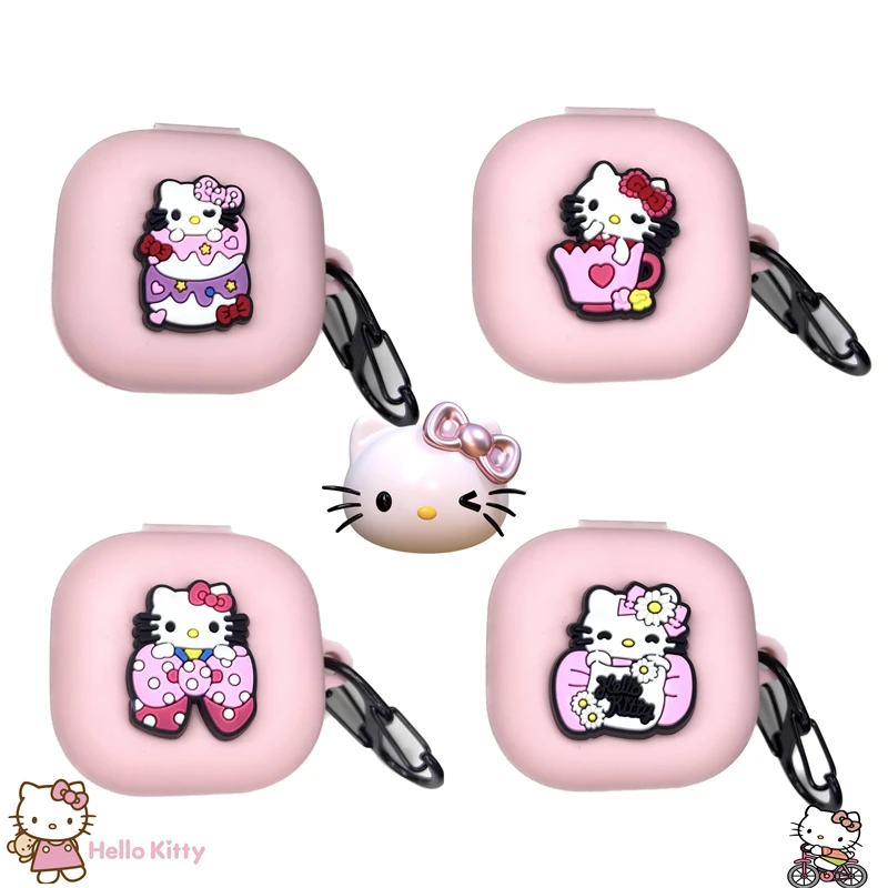 Capa protetora de silicone macio para Samsung Galaxy Buds, desenhos animados, Hello Kitty, Buds Live, Buds Pro, Buds 2, Buds2 Pro