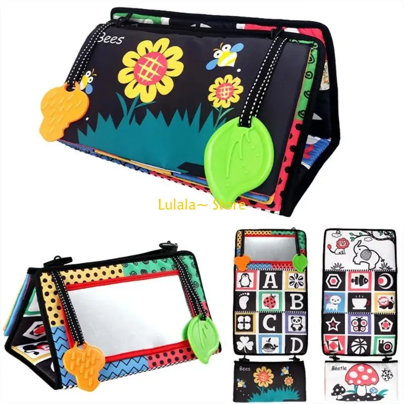 Y4QA Cartoon tkanina książka miękka zabawka piszczałka książka dla noworodków przedszkole