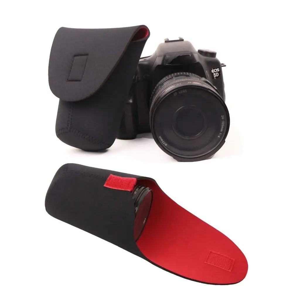 Neoprene Camera Lens Pouch Bag Soft Thickening DSLR Camera Lens Bag Cylinder S/M/L/XL/XXL Neoprene Paste Lens