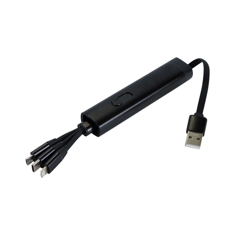 3-in-1 Data Cable Portable Charging Cable Multi-function Keychain Charging Cable