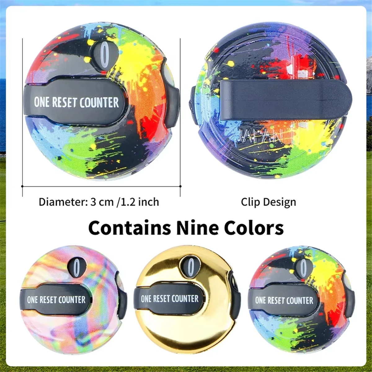 N38R_Contatore punteggio da golf Colorato custode punteggio colpi da golf multicolore