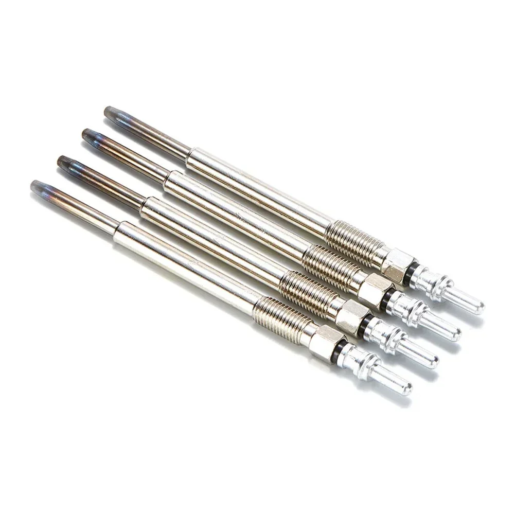 Silver 4Set Metel Car Diesel Heater Glow Plugs For Fiat 1.3 CDTI 46779614  Easy Installation Car Accessories Hight Quailtly