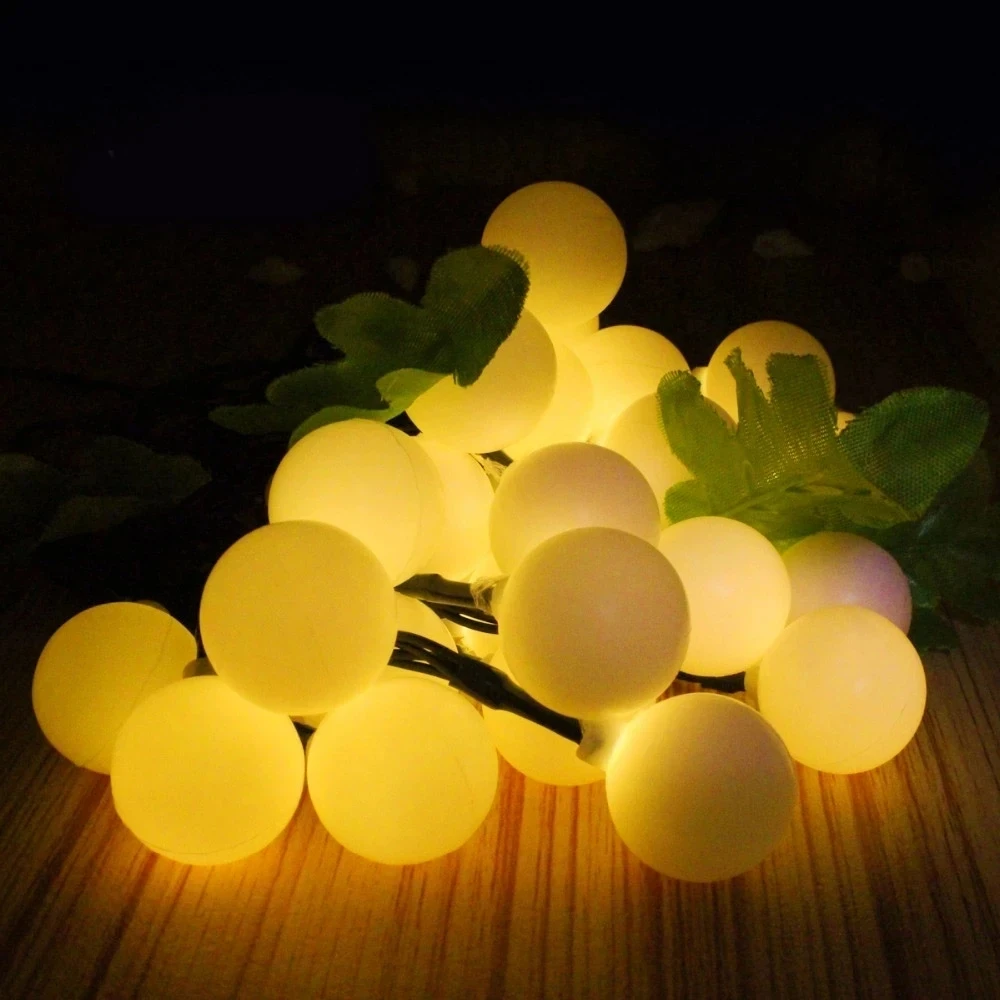 

10M Solar String Christmas Lights Outdoor 23 ft 50 LED 2Mode Waterproof Ball Garden Blossom Lighting Party Home Decoration