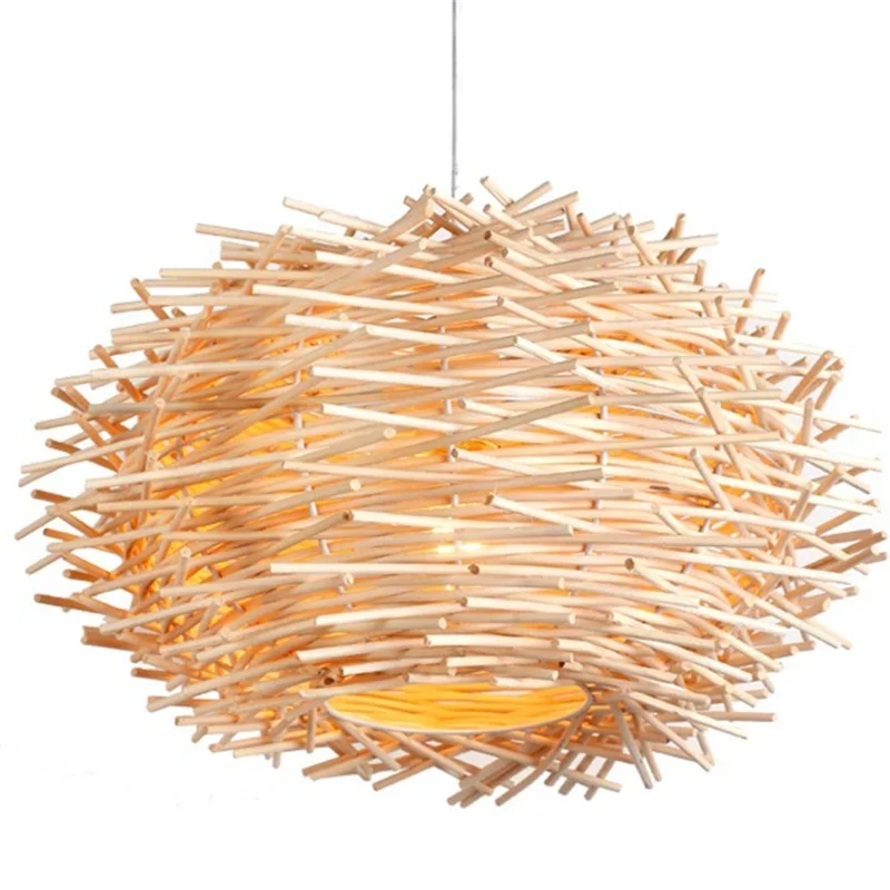 Bird's Nest Bird's Nest Creative Art Cafe Bar Farmhouse Music Bar Personality Restaurant Rattan Art Shop Farmhouse Chandelier