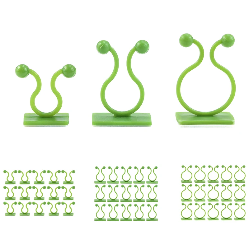 120Pcs Green Invisible Wall Vine Fixing Clip, Plant Climbing Fixing Device Self-Adhesive Fixing Hook Vine Fixing Device