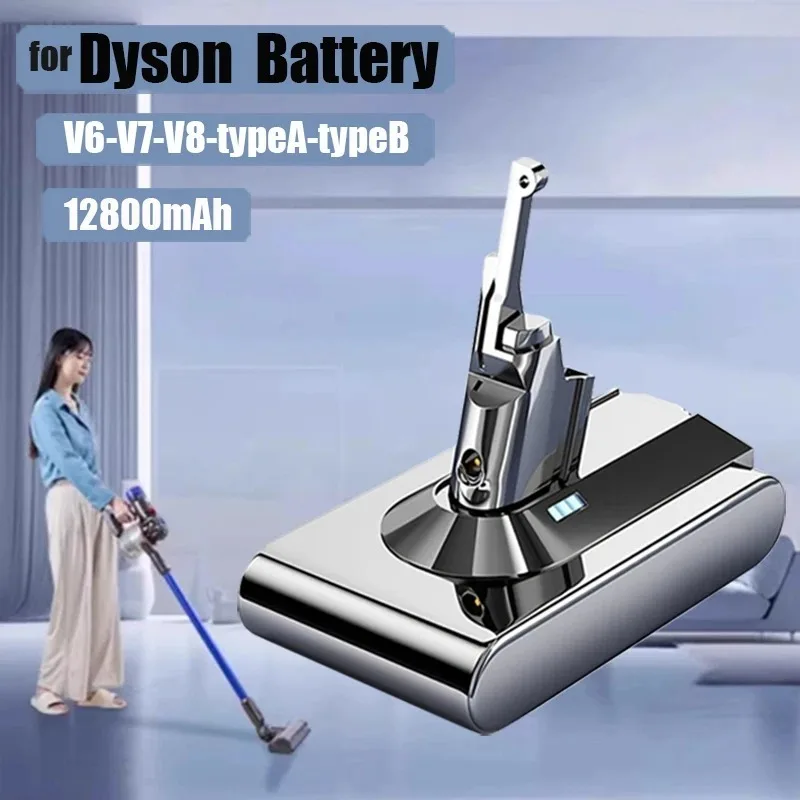 Replacement Rechargeable Battery 12800mAh For Dyson V6 V7 V8 AandB SV07 SV09 SV10 DC58 DC31 Cordless Vacuum Accessories