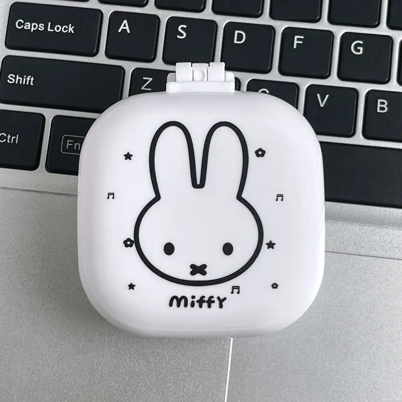 Niedlicher Miffy-Kaninchen Faltbarer Luftkissen-Kamm mit Spiegel 2-in-1 Studenten Cartoon Mini Kompakter Tragbarer Luftpolster-Kamm