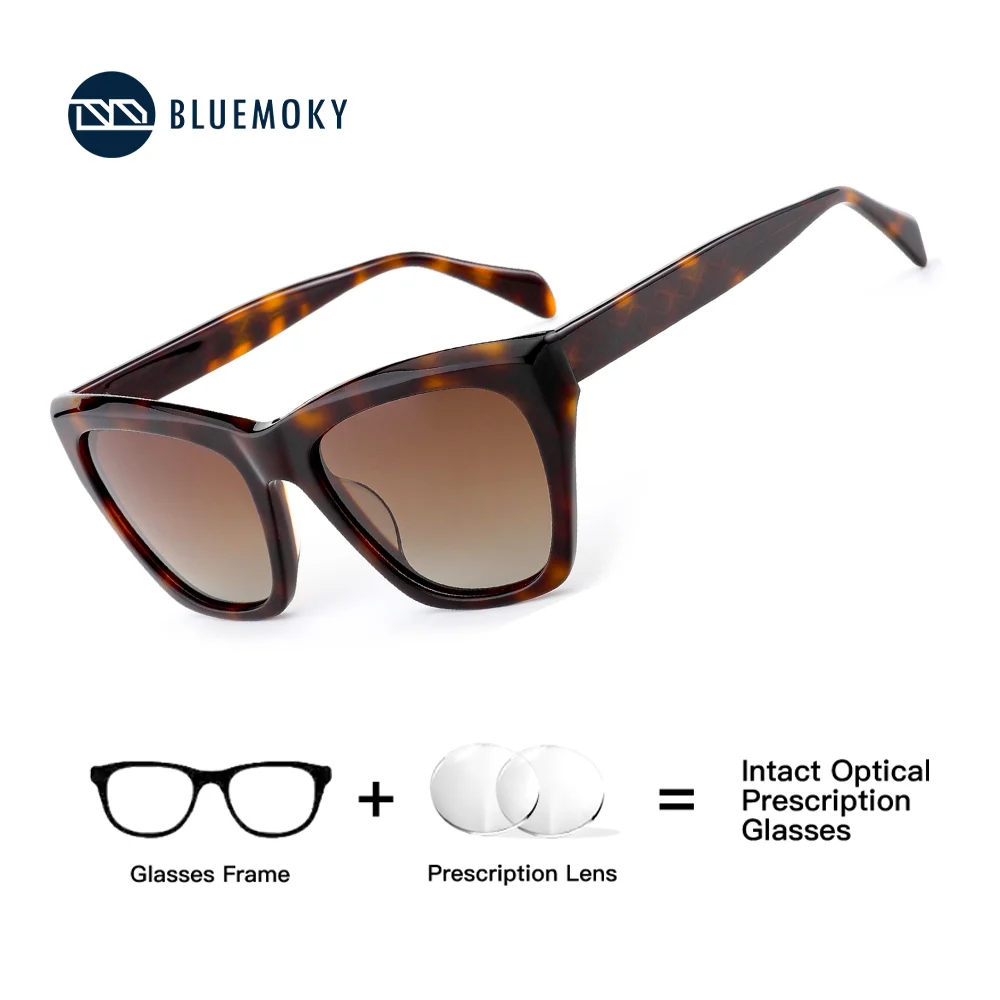 

BLUEMOKY Trend Acetate Progressive Prescription Sunglasses Women Fashion Cat Eye Uv400 Polarized Corrective Sun Glasses