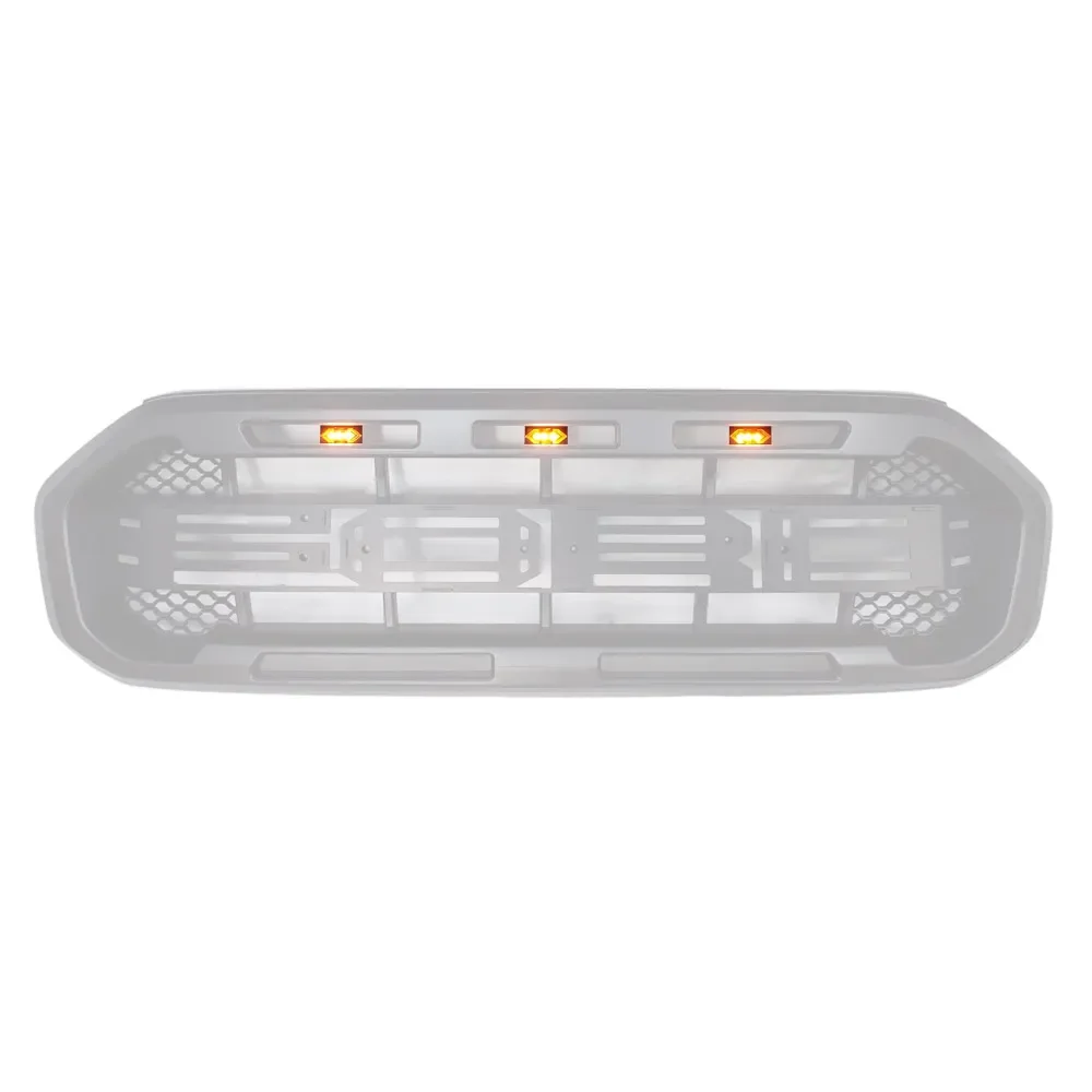 Amber 3 LED For Ford Ranger Raptor  2019-2021 Style  Grille Light Kit For Raptor Grilles 19RR Plug and Play