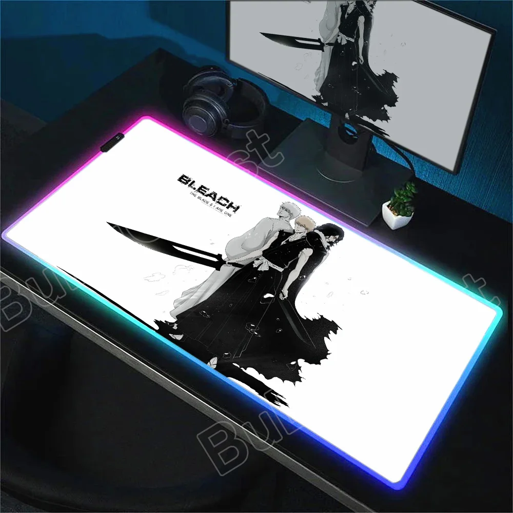 

RGB Anime Bleach Mouse Pad Large Mousepad Manga Panel Laptop Office Shounen Rubber Soft Table Pc Gaming HD Printing Non-Slip Mat