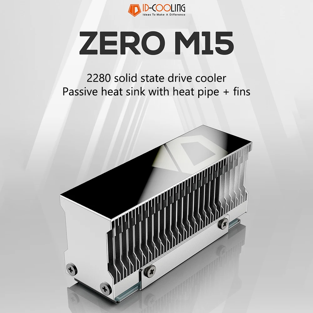 ID-COOLING ZERO M15 M.2 2280 NVME SSD Heatsink Aluminum Cooling Radiator Solid State Disk Cooler Thermal Pads Computer Accessory