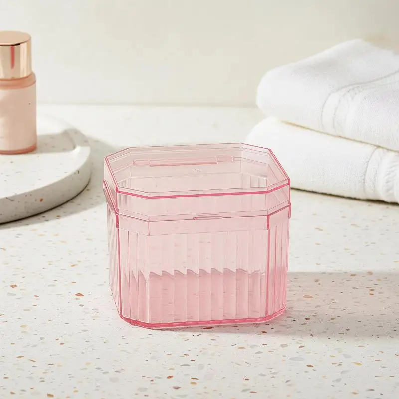 1Pcs Multifunctional Storage Box For Storing Makeup Cotton Cotton Swabs Hair Cords Hair Clips Tissues And Other Items