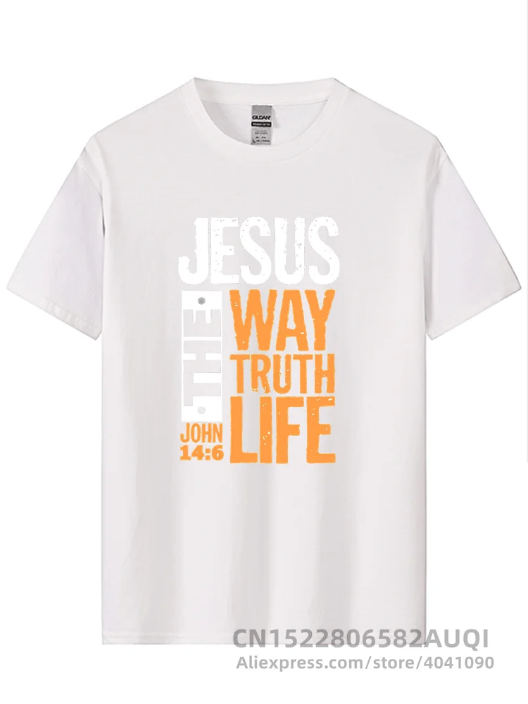 Jesus The Way Truth Life John Christian Bible Verse Hooded Pullover Hoodies For Male Sweatshirts Comfortable Wholesale Clothes