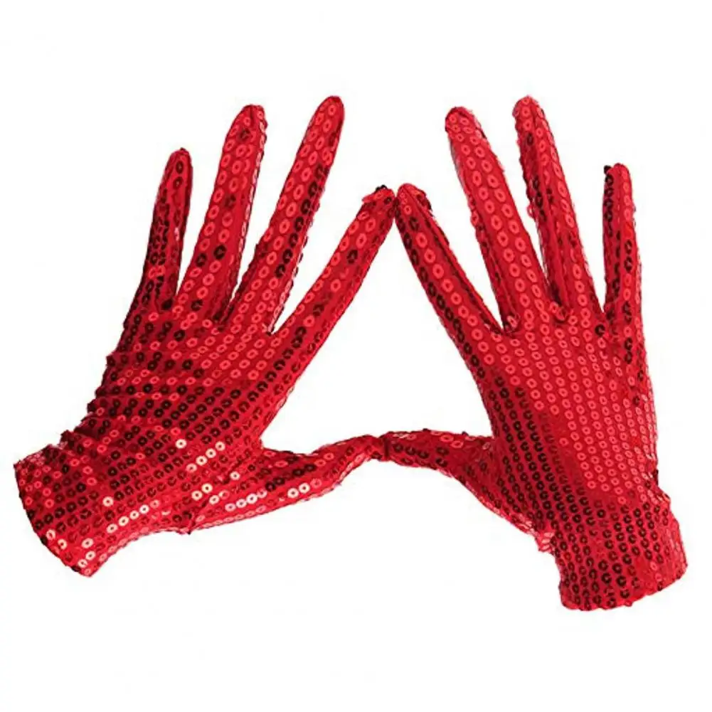 1 Pair Dance Gloves  Practical Night Club Sequin Mittens Eye-catching Clown Gloves  Dress Up Performance Gloves