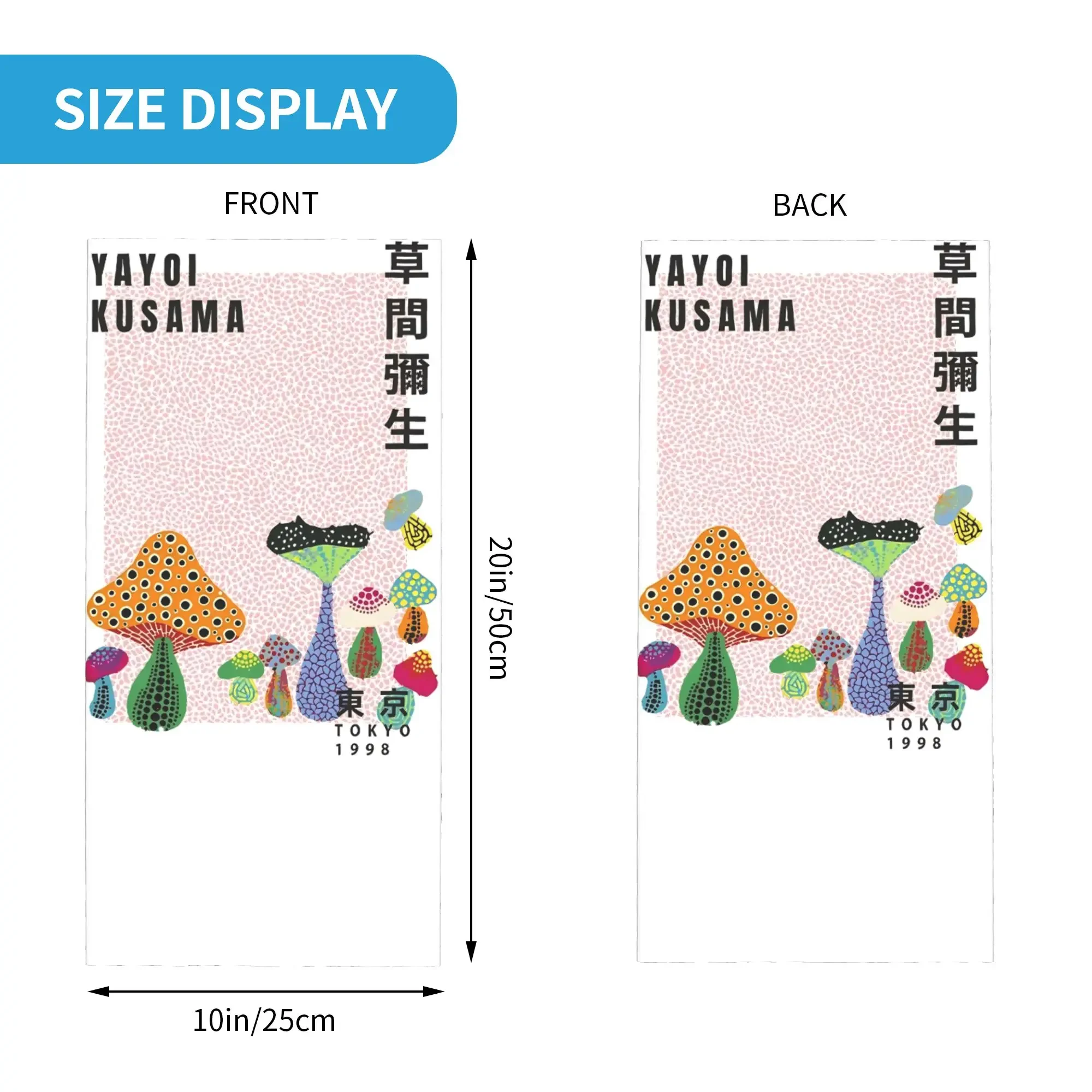 Yayoi Kusama Pumpkin Classic Artists Bandana Winter Neck Warmer Men Windproof Wrap Face Scarf for Ski  Gaiter Headband