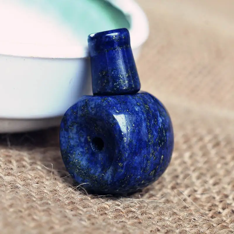 Lapis Lazuli Guru and Stupa Set Three-way Beads for Prayer Mala 16x18mm BRO556