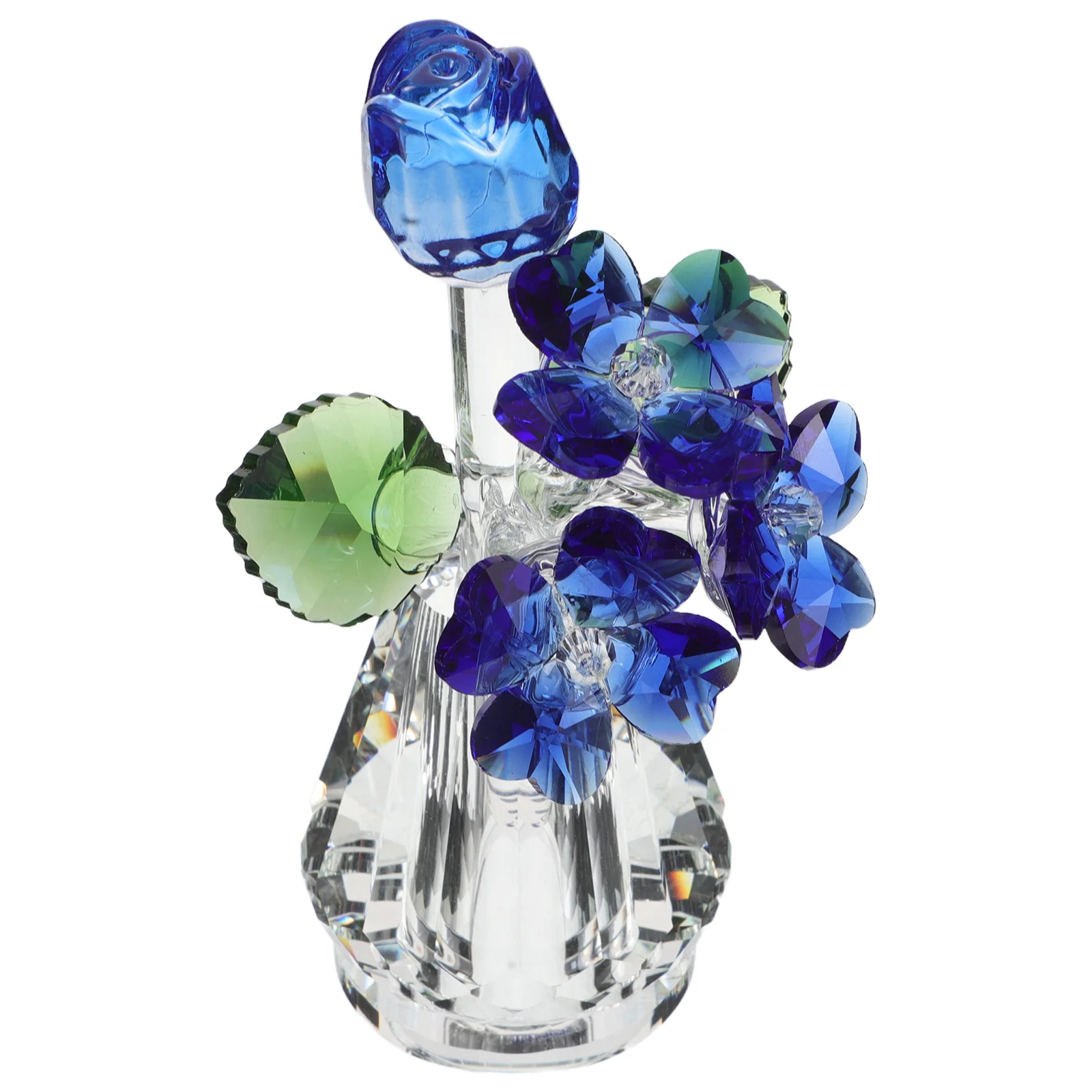 

Crystal Rose Flower Vase Exquisite Handmade Wedding Keepsake Romantic Anniversary Gift Home Table Decor Floral Ornament