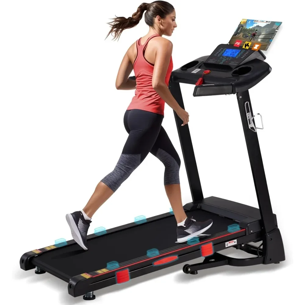 

15% Auto Incline Treadmill for Home,Foldable Treadmills with APP, Speaker, 18" Wider Belt, 15 Programs, Smart Running Machine