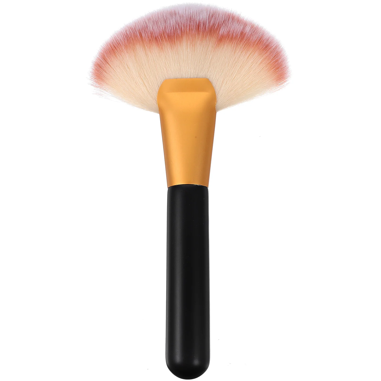 Großer Fächer-Make-up-Pinsel, Holzgriff, großer Rouge-Puder, Foundation-Pinsel, weiche Nylonborsten, Kosmetik-Werkzeug für ein perfektes Gesicht
