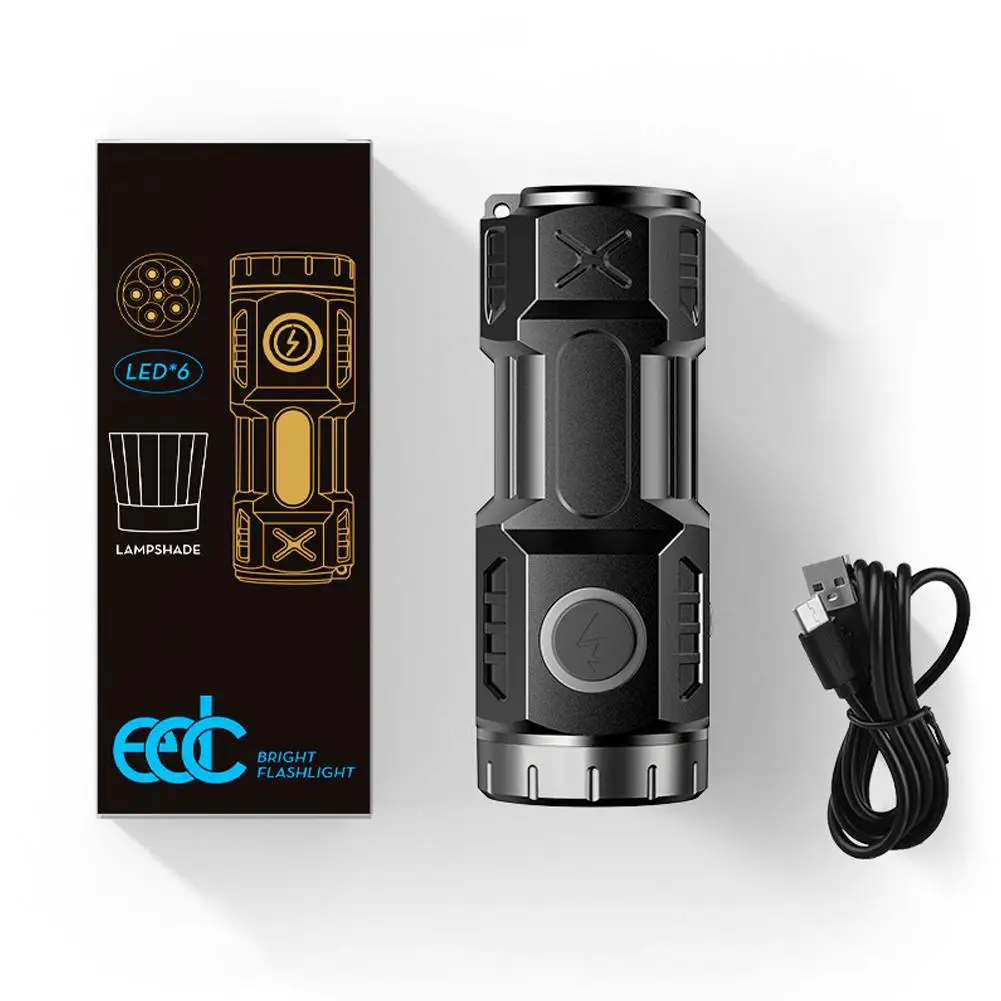 Portable LED Flashlight Mini Waterproof,Ultra-Bright,Rechargeable,Multiple Modes Tool For Outdoor Adventure/tough Condition Y9G7