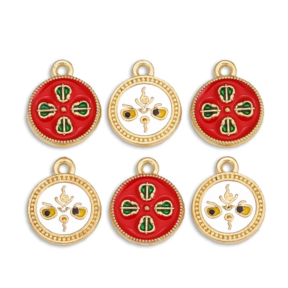 

10Pcs Fashion Chinese Dragon Totem Enamel Color Zinc Alloy Pendant Charm for Bracelet Necklace DIY Handmade Ornaments
