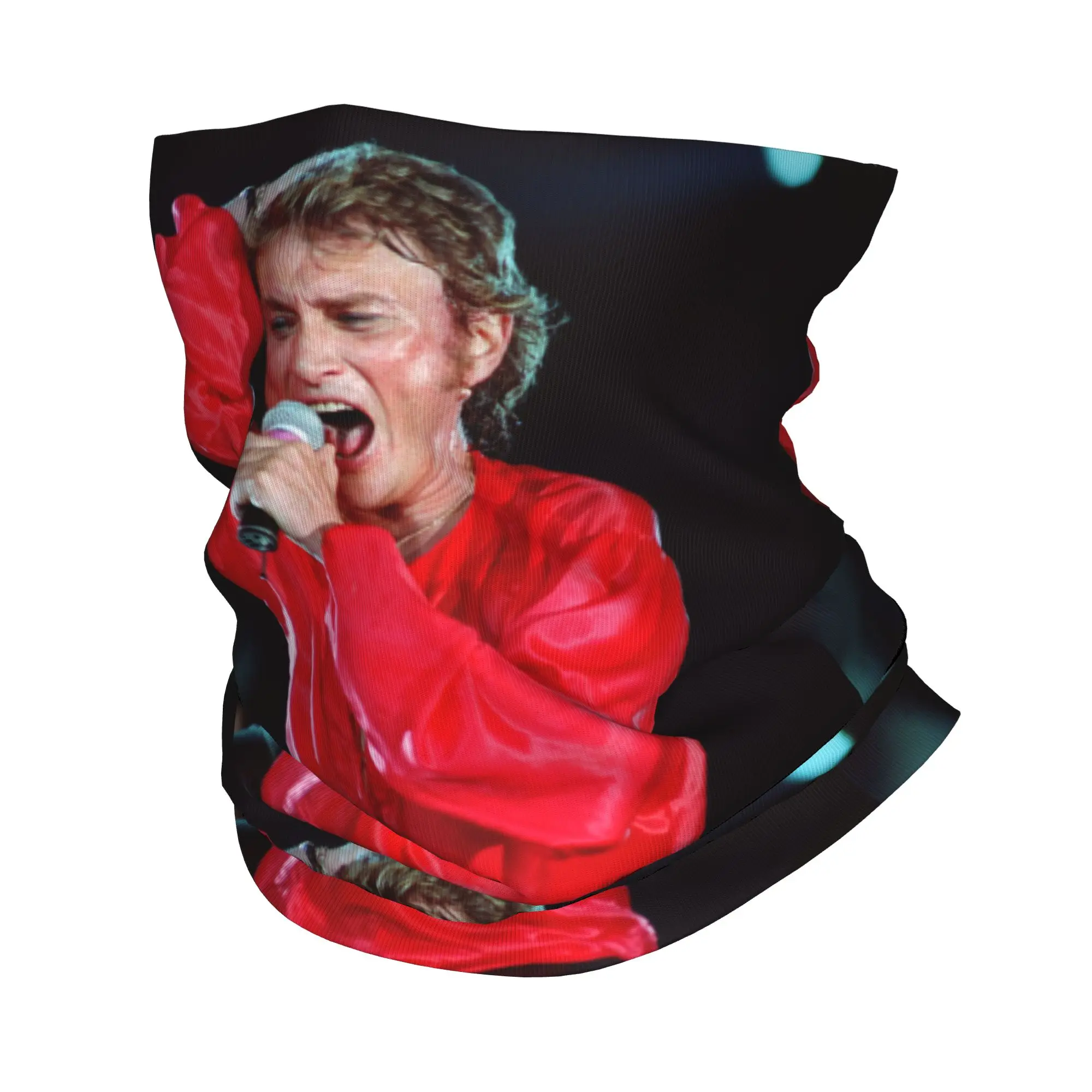 Bandana personalizada para cantante de música de Johnny Hallyday, calentador de cuello para mujeres y hombres, bufanda para esquiar y senderismo, polaina, cubierta facial de Rock francés