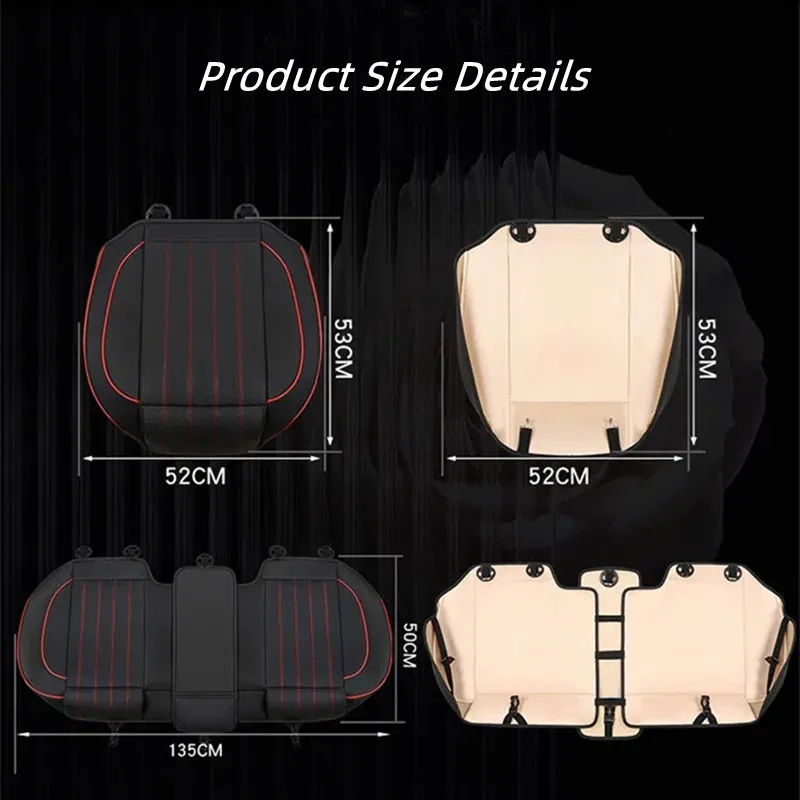 PU Leather Thickened Car Seat Cover Seat Extension Leg Rest Cushion Soft Breathable Seat Modification Anti-skid Pads Accessories