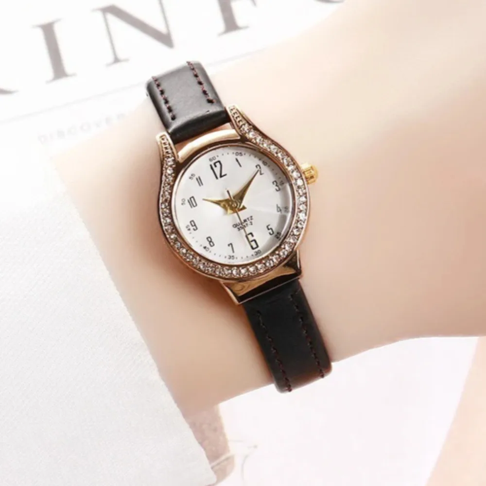 

Женские часы, женские часы, легкие роскошные ретро женские кварцевые золотые наручные часы, браслет из нержавеющей стали, женские часы