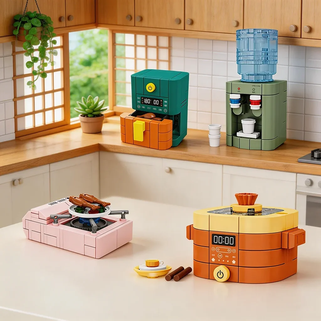 Retro Bread & Coffee Machine Building Block Set - Creative  Toy, Adult Simulation Model Coffee Gift, Unique Gift for Men & Women view 3