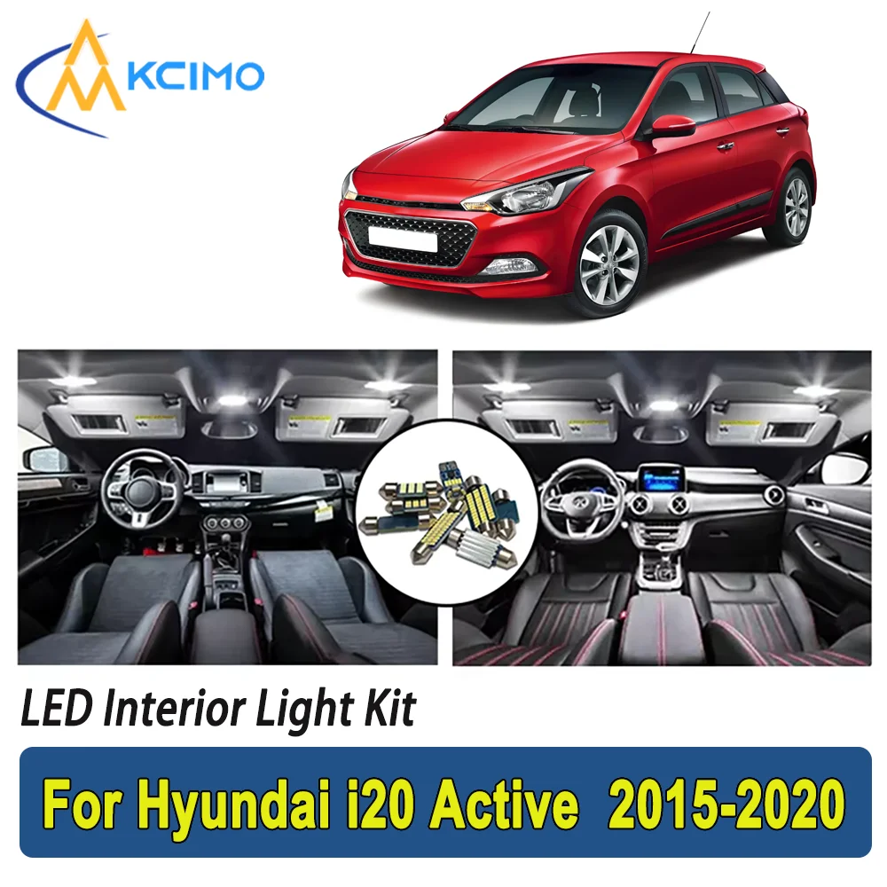 

New Light Bulb For Hyundai i20 Active 2015 2016 2017 2018 2019 2020 Premium Bright LED Interior Dome Map Trunk Light Kit Car Led