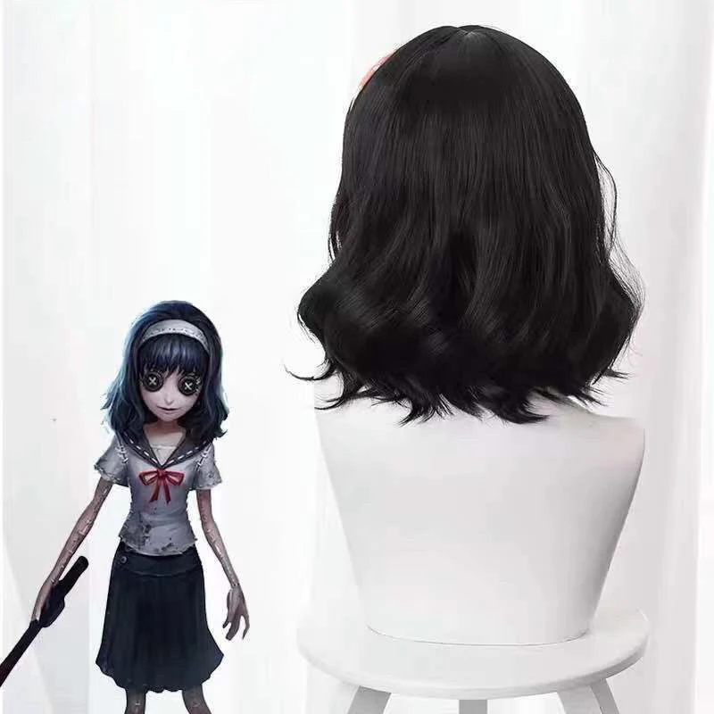 Kawakami Tomie Cos Perücke Spiel Identität V Rolle Modellierung Schwarz Langes Glattes Haar Anime Hexe Gläubige Cosplay Micro Roll Haar