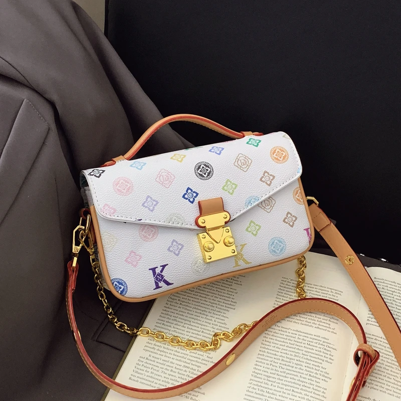

Fashionable Leisure Tote Bag Women's Chic Leather Messenger Purse Vintage Minimalist Style Shoulder Bag With Detachable Chain