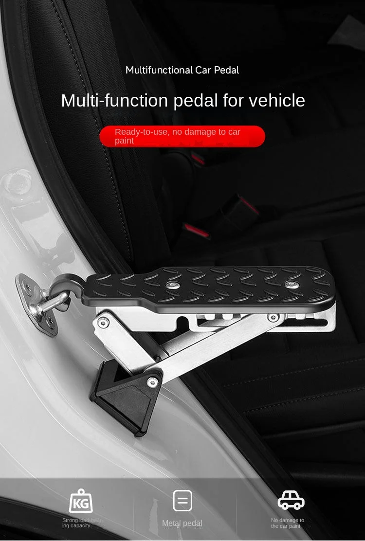 Autopedal, universelle Fahrzeugmontage, mit maximaler Funktionen für Geländefahrzeuge, Gepäckträger, Hilfsleiter, Kletterer für den Türeingang – Detail 2