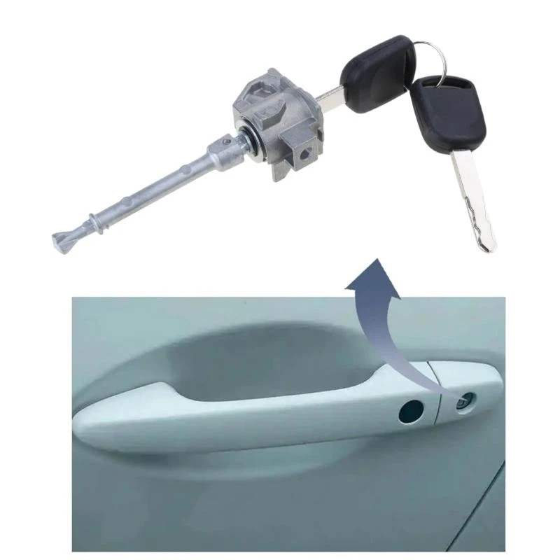 High Security Front Left Door Lock Cylinder with 2 Keys Easy Installation Replaces 04921-TBA-A Designed for Vehicles