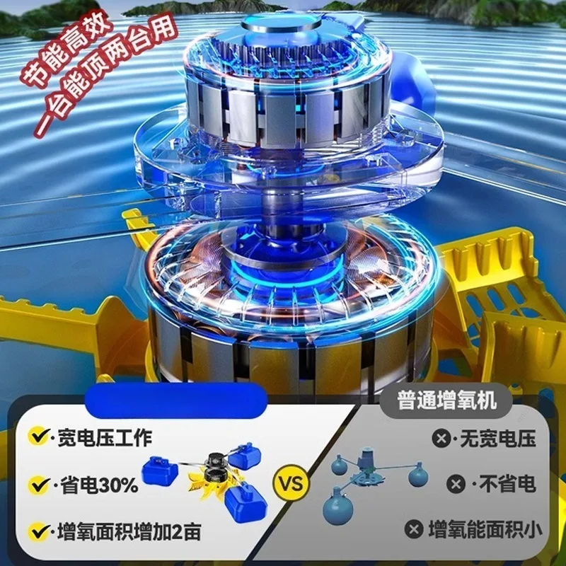 Permanent Magnet Variable Frequency Impeller Aerator, 220V/380V, Automatic Large Size, for Fish Pond Aquaculture