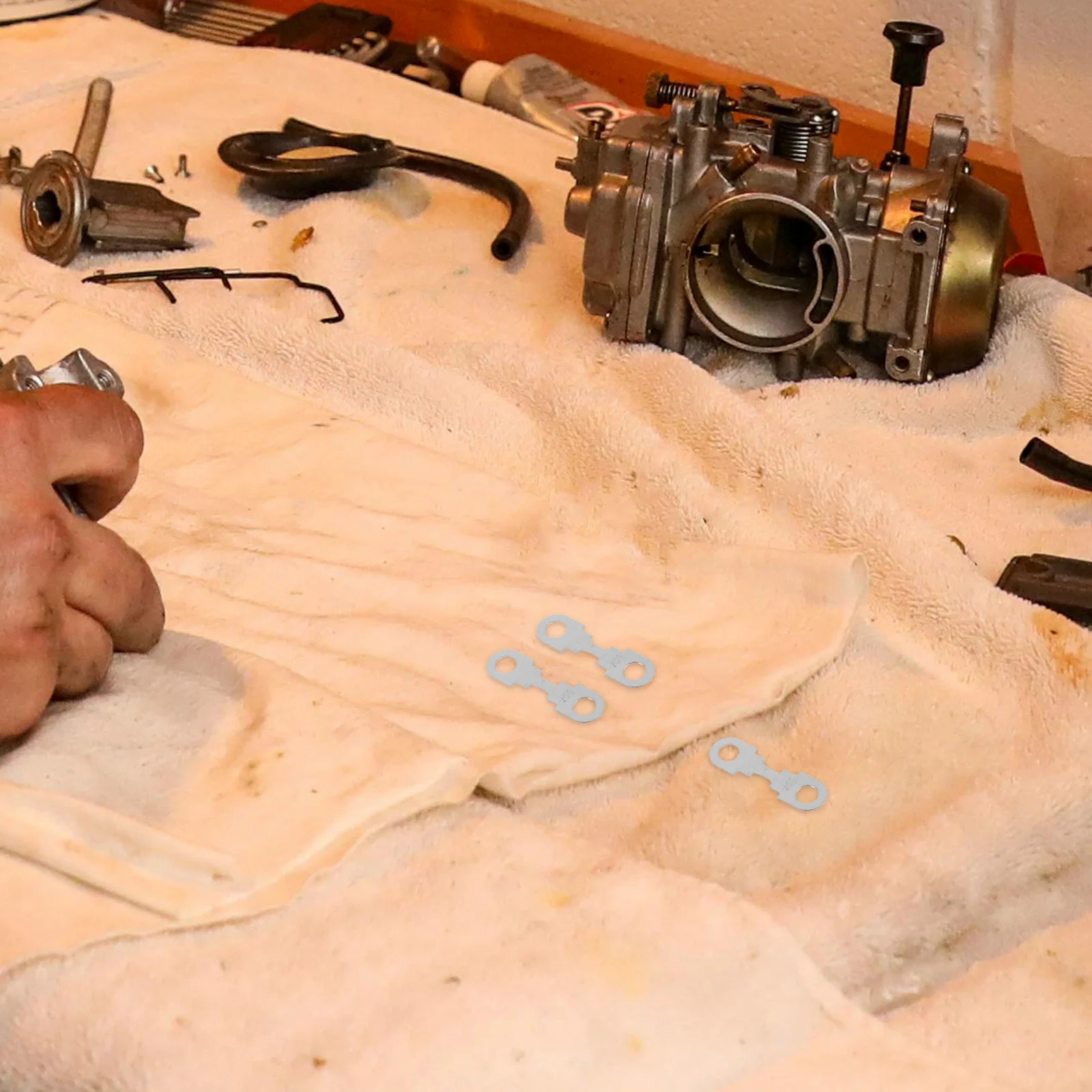 

30Pcs Universal Flat Plate Car Fuse Metal Strip Silver Tone Zinc Alloy 30a 40a 50a Durable Reliable Protection