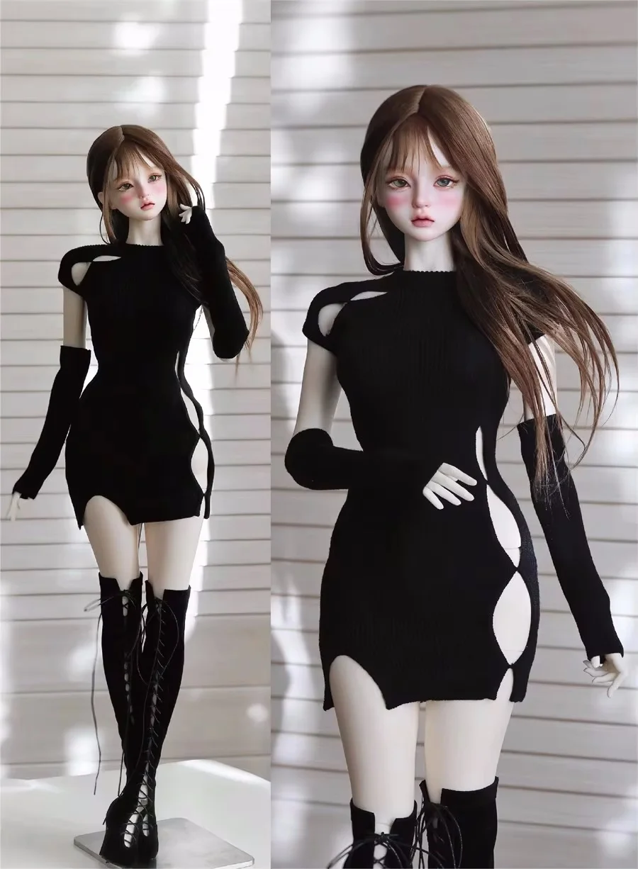 

Кукла BJD BoBo, красивый милый мягкий свитер, короткое платье, комплекты одежды, элегантный черный 1/3 SD16 1/4, подарки, аксессуары для кукол