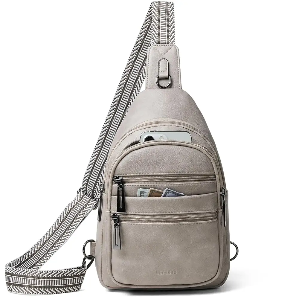 

Sling Bag for Women Crossbody Bags Fanny Packs Sling Purse Backpack Shoulder Bag Vegan Leather Chic Gifts Travel Handbag Ligh