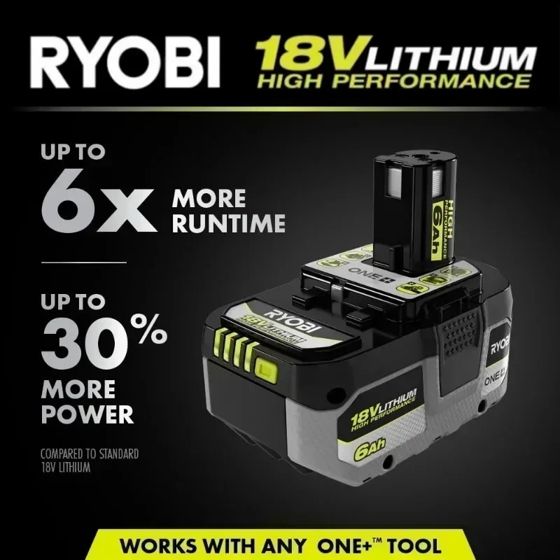 RYOBI ONE+8.0Ah high-performance lithium battery 18V no memory effect, low self discharge, suitable for all ONE+tools P104,P107