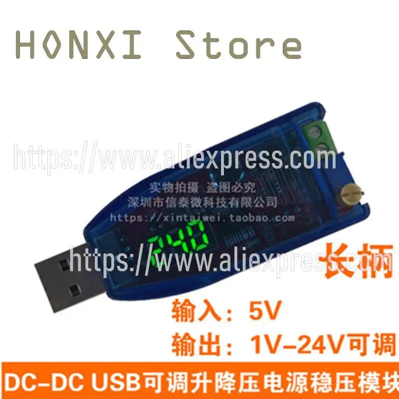 1 Stuks DC-DC Usb Kan Verhogen Step-Down Power 5V Naar 3.3V Spanningsregelaar Module 9V 12V En 24V Dp