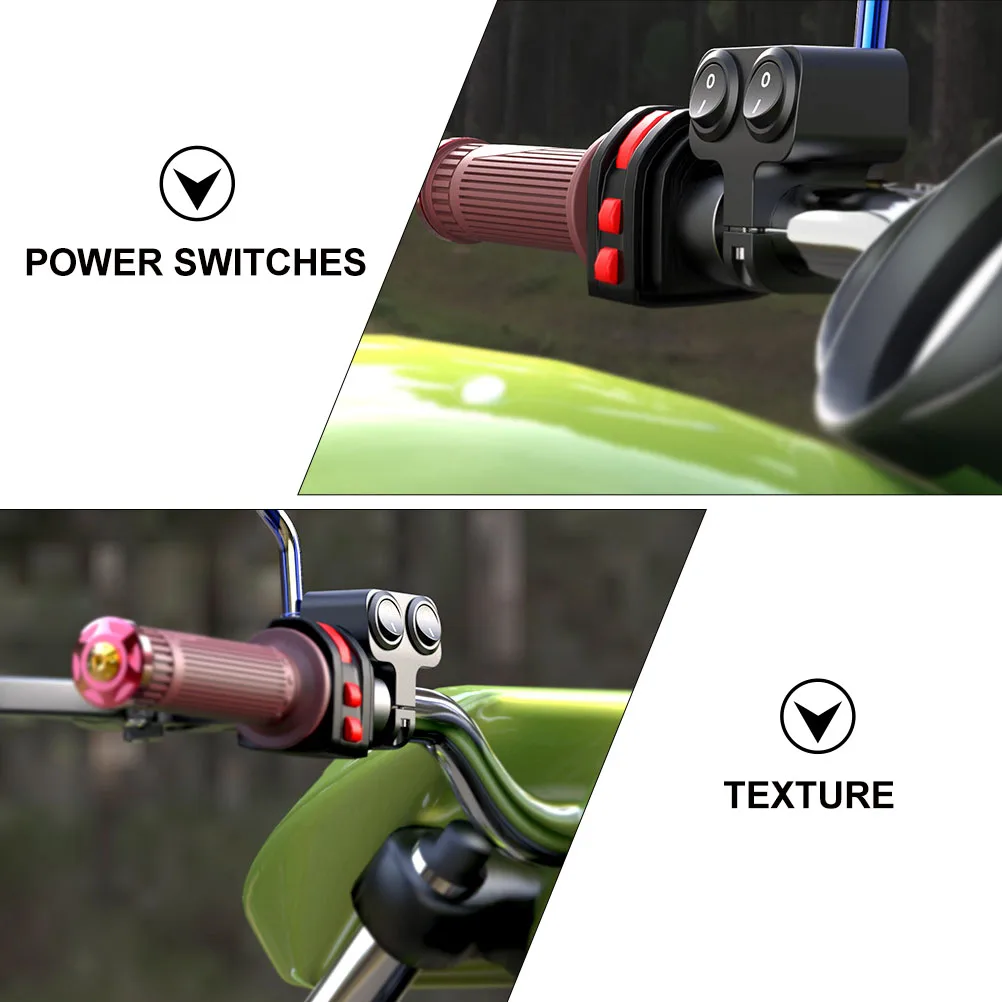 

Motorcycle Switch Pure Copper Power Cord Safe Reliable Aluminum Alloy Fine Carving Waterproof Handlebar Headlight Spotlight