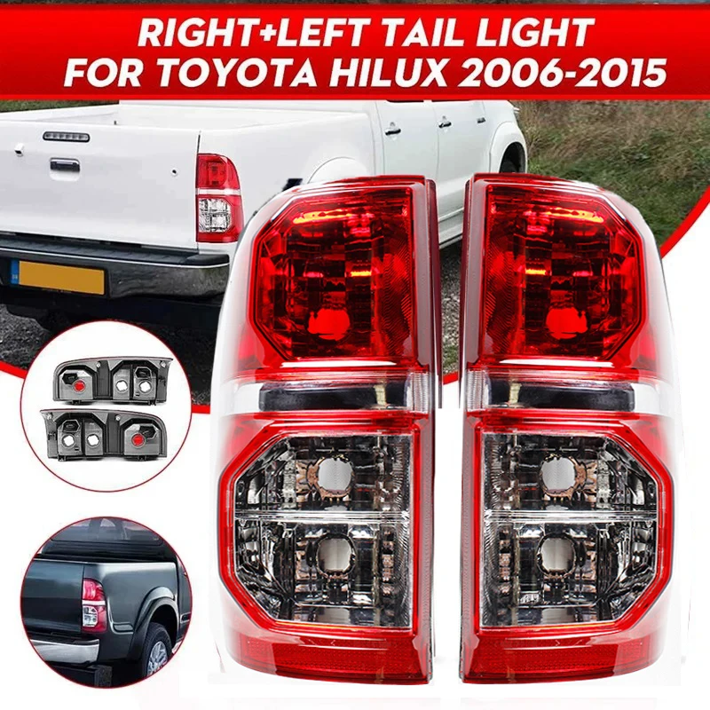 For Toyota Hilux 2005-2015 Car Side Tail Light Brake Lamp Taillight With Harness Without Bulbs Auto Left Right Rear Tail Light