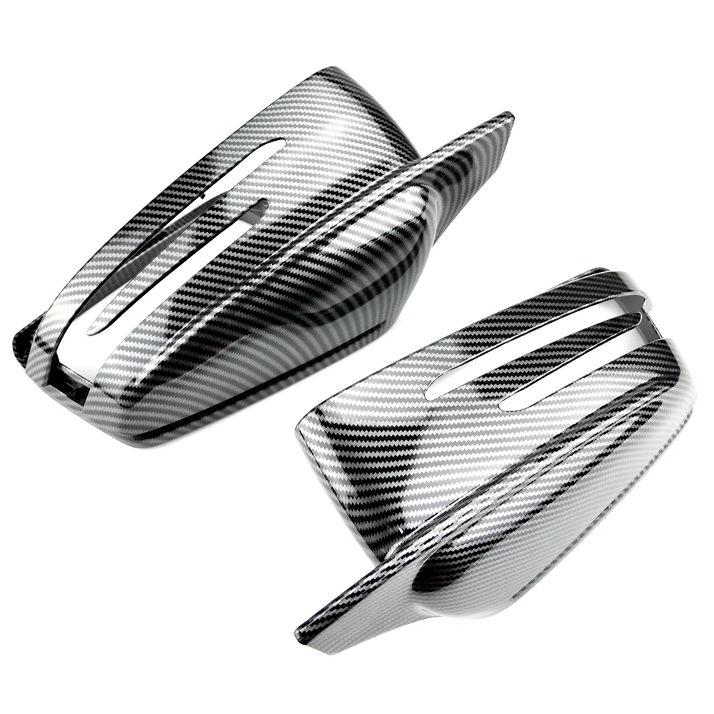 

For Mercedes Benz W176 W246 W204 W212 W221 C117 X204 X156 2pcs Replacement Carbon Fiber Pattern Rearview side Mirror cover caps
