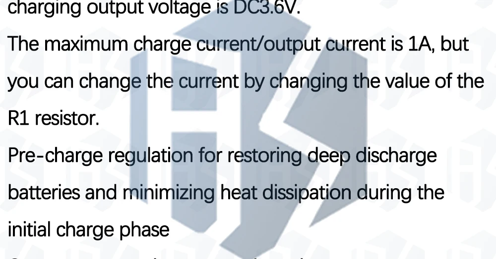 Spezielles 3,2-V-LiFePO4-Batterielademodul 3,6V 1A CV/CC mit Überspannungsschutz Automatisches Aufladen Low-Power-Schlafmodul – Detail 30