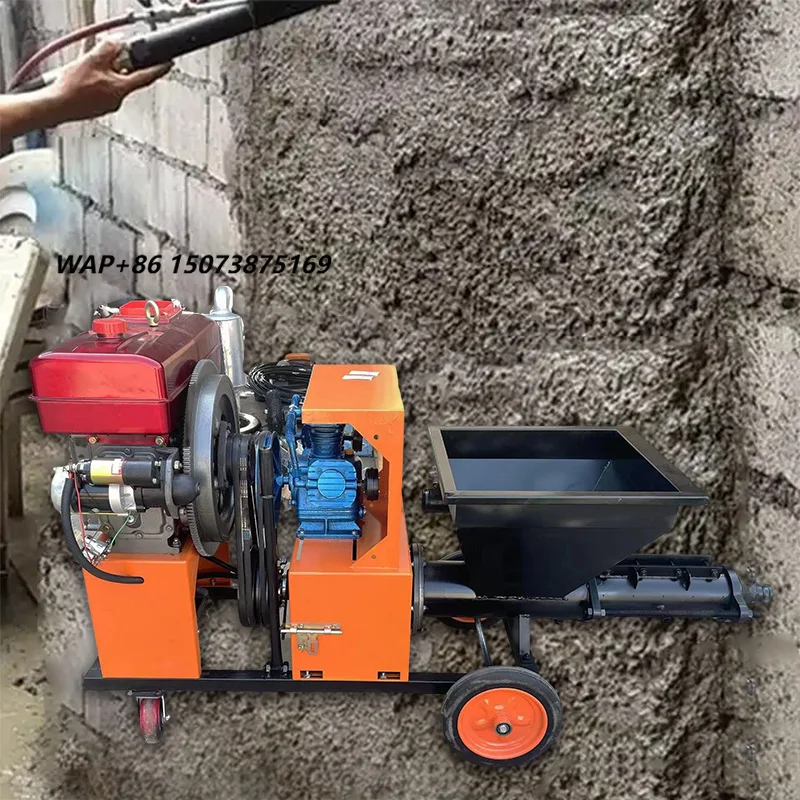 Electric 4kw Cement Plaster Spraying Machine Sand Cement Sprayer Mortar Spraying Machine Hand-Held Mortar Sprayer