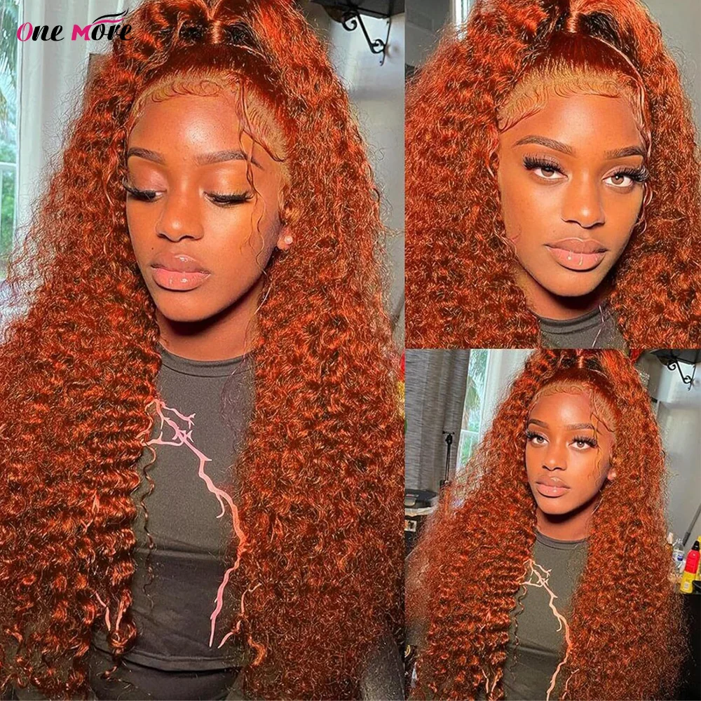 30 Inch Orange Ginger Lace Front Wig Human Hair 13x4 Lace Frontal Wig Brazilian Remy Deep Wave Human Hair Wigs For Women